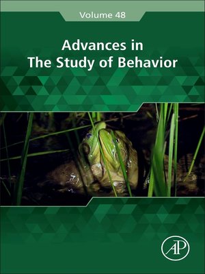cover image of Advances in the Study of Behavior, Volume 48